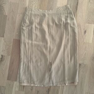 Vintage 100% Silk Tan Women's Skirt